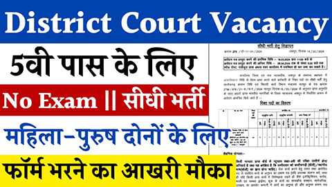 District Court Vacancy apply online 2024